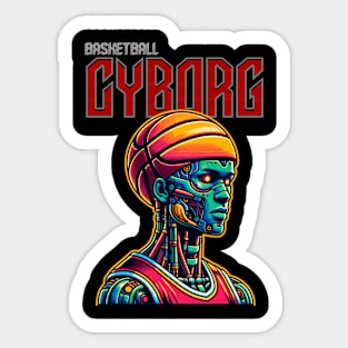 Basketball Cyborg Sticker